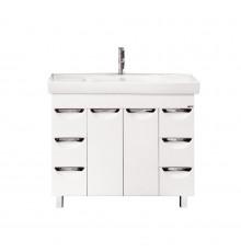 София -100 Тумба с 6  ящ. белая эмаль / раковина
