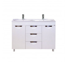 София -120 Тумба с 3  ящ. белая эмаль / раковина