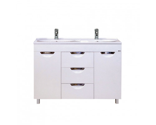 Приобрести София -120 Тумба с 3  ящ. белая эмаль / раковина в магазине сантехники Santeh-Crystal.ru