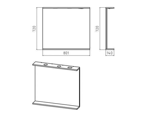 Заказать Енисей - 80 зеркало со светом в магазине сантехники Santeh-Crystal.ru