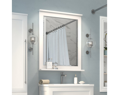 Приобрести Марта - 80 Зеркало в раме белая эмаль (глянец) в магазине сантехники Santeh-Crystal.ru