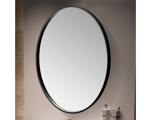 Купить Зеркало MELANA - 60 см овальное черное в магазине сантехники Santeh-Crystal.ru
