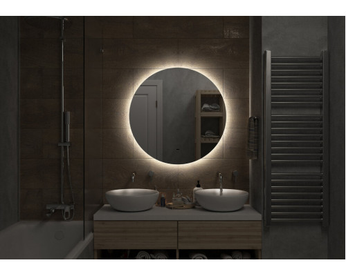 АЛАМАК - D800 Зеркало Led, ореол с бесконт.сенс., холод.подсветка с подогревом (Ажур ЗЛП105)
