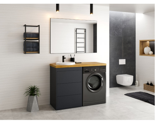 Приобрести MARS -120 Зеркало в черном матовом профиле в магазине сантехники Santeh-Crystal.ru