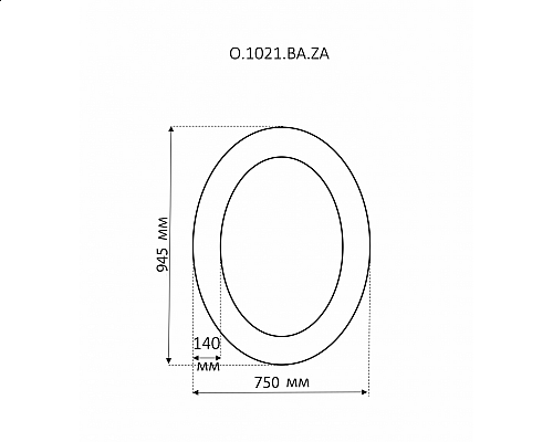 Купить Аврора O.1021.BA.ZA col 131 Зеркало (белый, овальное) в магазине сантехники Santeh-Crystal.ru