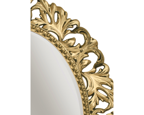 Приобрести Аврора O.1021.BA.ZA col 142 Зеркало (золото, овальное) в магазине сантехники Santeh-Crystal.ru