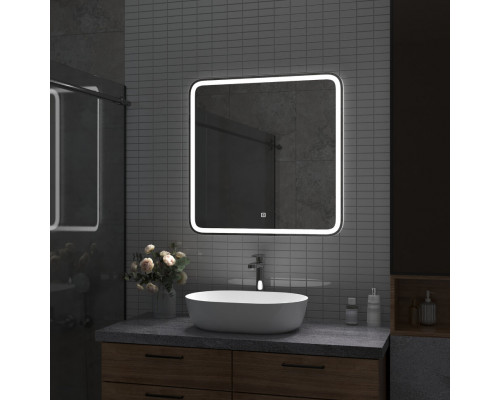 КАПЕЛЛА - 700х700 Зеркало Led.сенсор на зеркале., холод.подсветка (RUSSO ЗЛП3036)