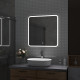 КАПЕЛЛА - 700х700 Зеркало Led.сенсор на зеркале., холод.подсветка (RUSSO ЗЛП3036)