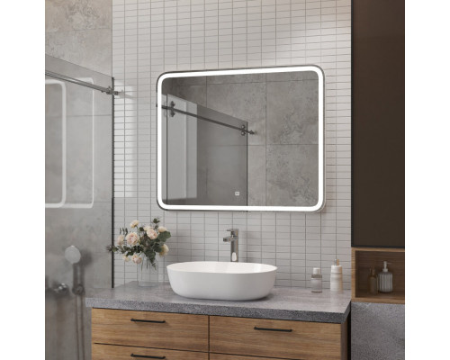 КАПЕЛЛА -1000х700 Зеркало Led.сенсор на зеркале., холод.подсветка (RUSSO ЗЛП3038)