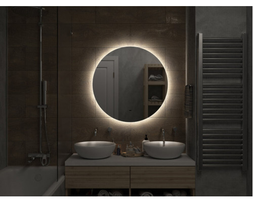 АЛАМАК - D800 Зеркало Led, ореол с бесконт.сенс., холод.подсветка с подогревом (Ажур ЗЛП105)