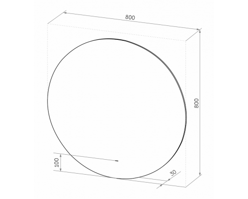 АЛАМАК - D800 Зеркало Led, ореол с бесконт.сенс., холод.подсветка с подогревом (Ажур ЗЛП105)