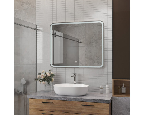 КАПЕЛЛА - 800х700 Зеркало Led.сенсор на зеркале., холод.подсветка (RUSSO ЗЛП3037)