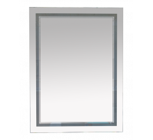 2 Неон - Зеркало LED  600х800 клавишный выключатель (двойная подсветка)