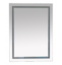 2 Неон - Зеркало LED  600х800 клавишный выключатель (двойная подсветка)