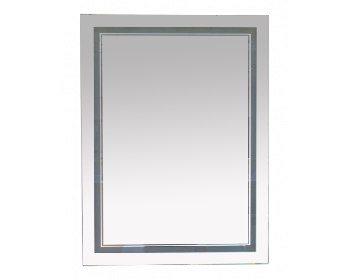 Купить 2 Неон - Зеркало LED  600х800 клавишный выключатель (двойная подсветка) в магазине сантехники Santeh-Crystal.ru