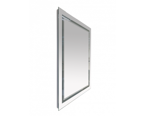 Купить 2 Неон - Зеркало LED  600х800 клавишный выключатель (двойная подсветка) в магазине сантехники Santeh-Crystal.ru