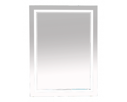 Купить 2 Неон - Зеркало LED  600х800 клавишный выключатель (двойная подсветка) в магазине сантехники Santeh-Crystal.ru