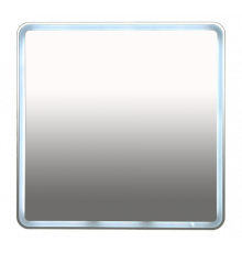 3 Неон - Зеркало LED  800х800 клавишный выключатель (с круглыми углами)