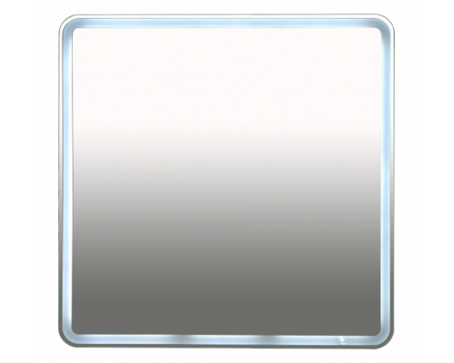 Заказать 3 Неон - Зеркало LED  800х800 клавишный выключатель (с круглыми углами) в магазине сантехники Santeh-Crystal.ru