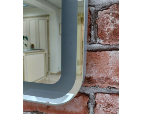 Приобрести 3 Неон - Зеркало LED  800х800 сенсор на зеркале (с круглыми углами) в магазине сантехники Santeh-Crystal.ru