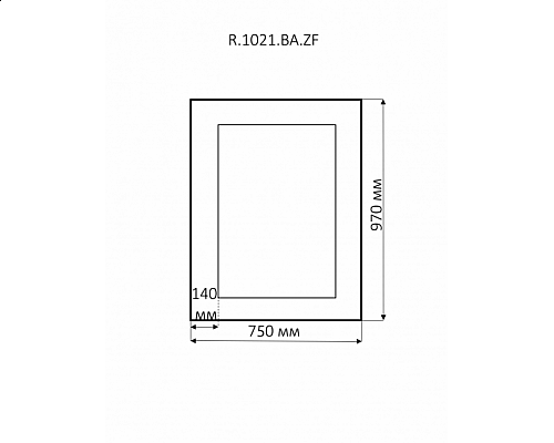 Приобрести Аврора R.1021.BA.ZF.col 131 Зеркало 750х970 (белый, прямоугольное) в магазине сантехники Santeh-Crystal.ru