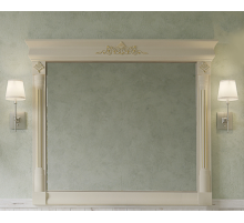 Астория Gold  - 105 Зеркало бежевое со светильниками ГЛЯНЦЕВОЕ