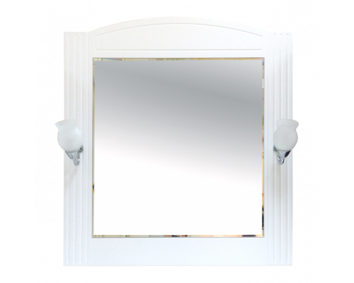 Заказать Эльбрус - 80 Зеркало белая эмаль в магазине сантехники Santeh-Crystal.ru