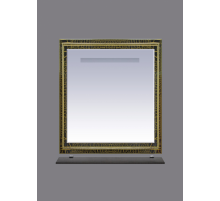 Fresko - 75 Зеркало с пол. Краколет черный патина