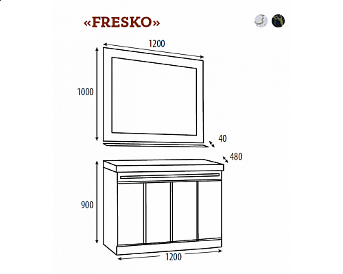 Приобрести Fresko -105 Зеркало Краколет черный патина в магазине сантехники Santeh-Crystal.ru