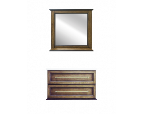 Купить Винтаж - 80 Зеркало в раме дуб в магазине сантехники Santeh-Crystal.ru