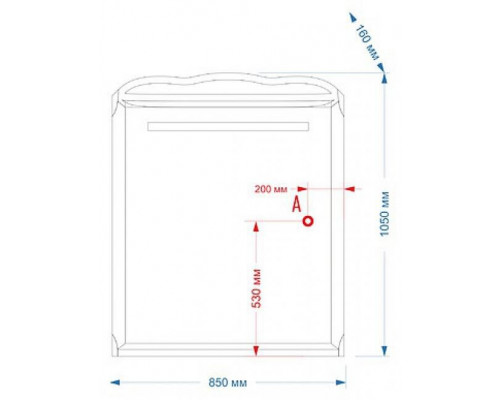 Приобрести Дайна - 85 Зеркало свет в магазине сантехники Santeh-Crystal.ru