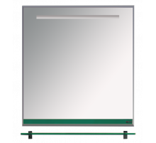 Джулия - 60 Зеркало  с полочкой 12 мм зеленое