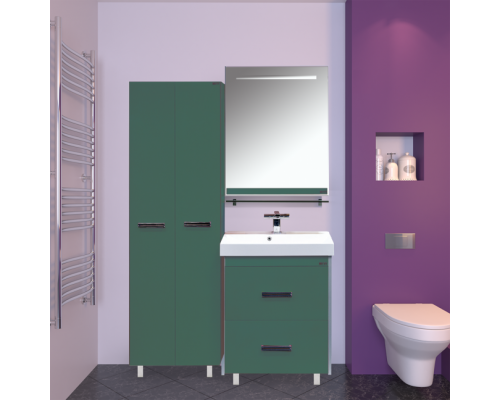 Купить Джулия - 65 Зеркало  с полочкой 12 мм зеленое в магазине сантехники Santeh-Crystal.ru