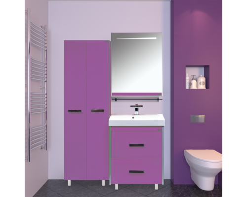 Купить Джулия - 65 Зеркало  с полочкой 12 мм сиреневое в магазине сантехники Santeh-Crystal.ru