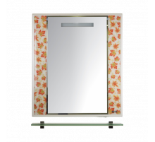 Канада - 75 Зеркало бел. с полочкой(кленовый лист)