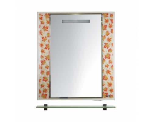 Заказать Канада - 75 Зеркало бел. с полочкой(кленовый лист) в магазине сантехники Santeh-Crystal.ru