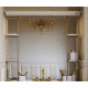 Купить Мелиса - 130 Зеркало  с полочками бежевая патина/ГЛЯНЦЕВОЕ в магазине сантехники Santeh-Crystal.ru