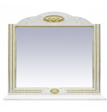 Roma -120 Зеркало ясень патина со светильником