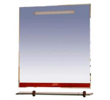 Джулия - 75 Зеркало с полочкой 12 КРАКОЛЕТ красный