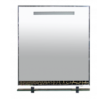 Джулия - 75 Зеркало с полочкой 12 КРАКОЛЕТ черный