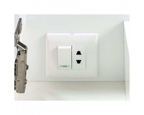 Заказать Алиса - 90 Зеркало белое с 1 шкафчиком левое в магазине сантехники Santeh-Crystal.ru