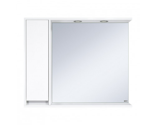 Заказать Алиса - 90 Зеркало белое с 1 шкафчиком левое в магазине сантехники Santeh-Crystal.ru