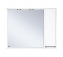 Алиса - 90 Зеркало белое с 1 шкафчиком правое