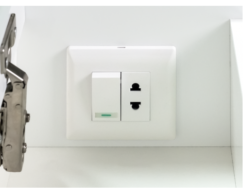 Приобрести Алиса -100 Зеркало белое с 1 шкафчиком левое в магазине сантехники Santeh-Crystal.ru