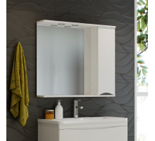 Элвис - 85 Зеркало-шкаф прав. (свет) белая эмаль