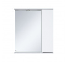 Лира - 50 Зеркало-шкаф с 1 шкаф. правый белая эмаль