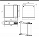 Заказать Алиса - 75 Зеркало белое с 1 шкафчиком правое в магазине сантехники Santeh-Crystal.ru