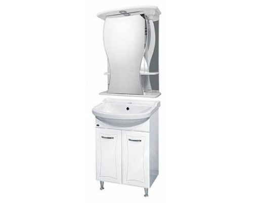 Приобрести Карина - 55 Зеркало - шкаф прав. (свет) в магазине сантехники Santeh-Crystal.ru