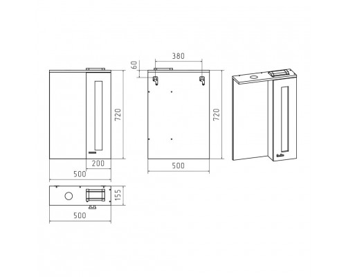 Заказать Урал - 50 Зеркало-шкаф со светом правый в магазине сантехники Santeh-Crystal.ru