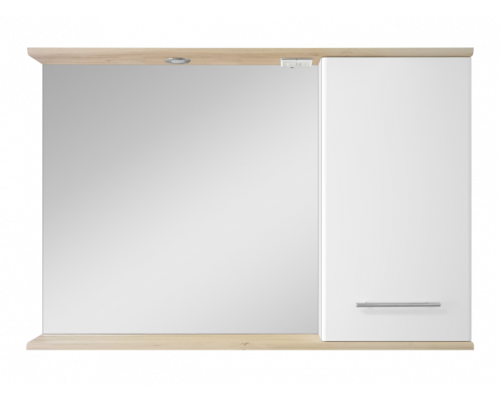 Приобрести Респект -120 Зеркало правое (белая ПВХ/Дуб Тиссано) в магазине сантехники Santeh-Crystal.ru